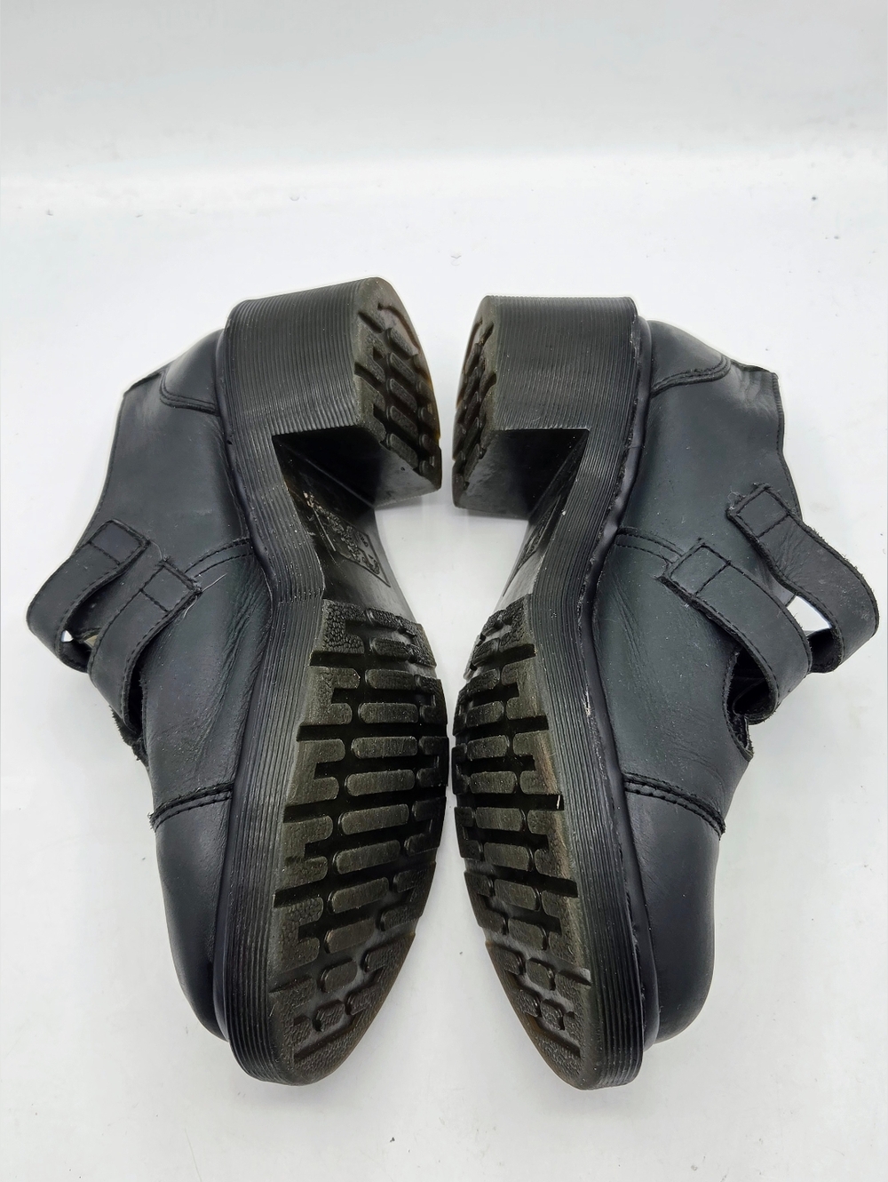 Dr. Martens 8065 Double Strap Heeled Mary Janes - Dark Grey Leather Size 9 - Picture 8 of 16